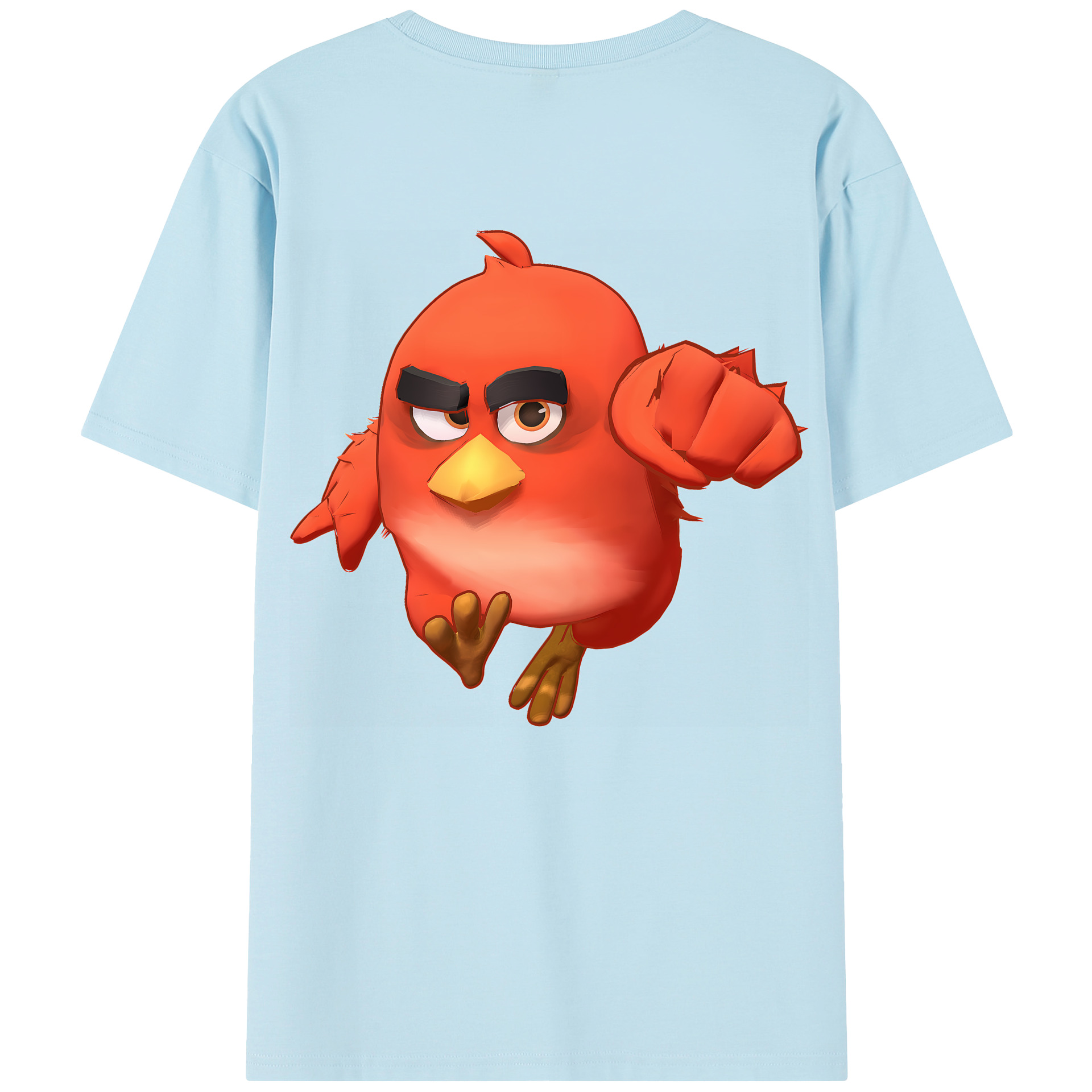 （画像用） Angry Birds アングリーバード 綿100％半袖Tシャツ（背面プリント）